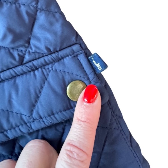 Polo Ralph Lauren Quilted Barn Jacket Navy Blue 4T Kids Heritage Style Preppy - Picture 4 of 4